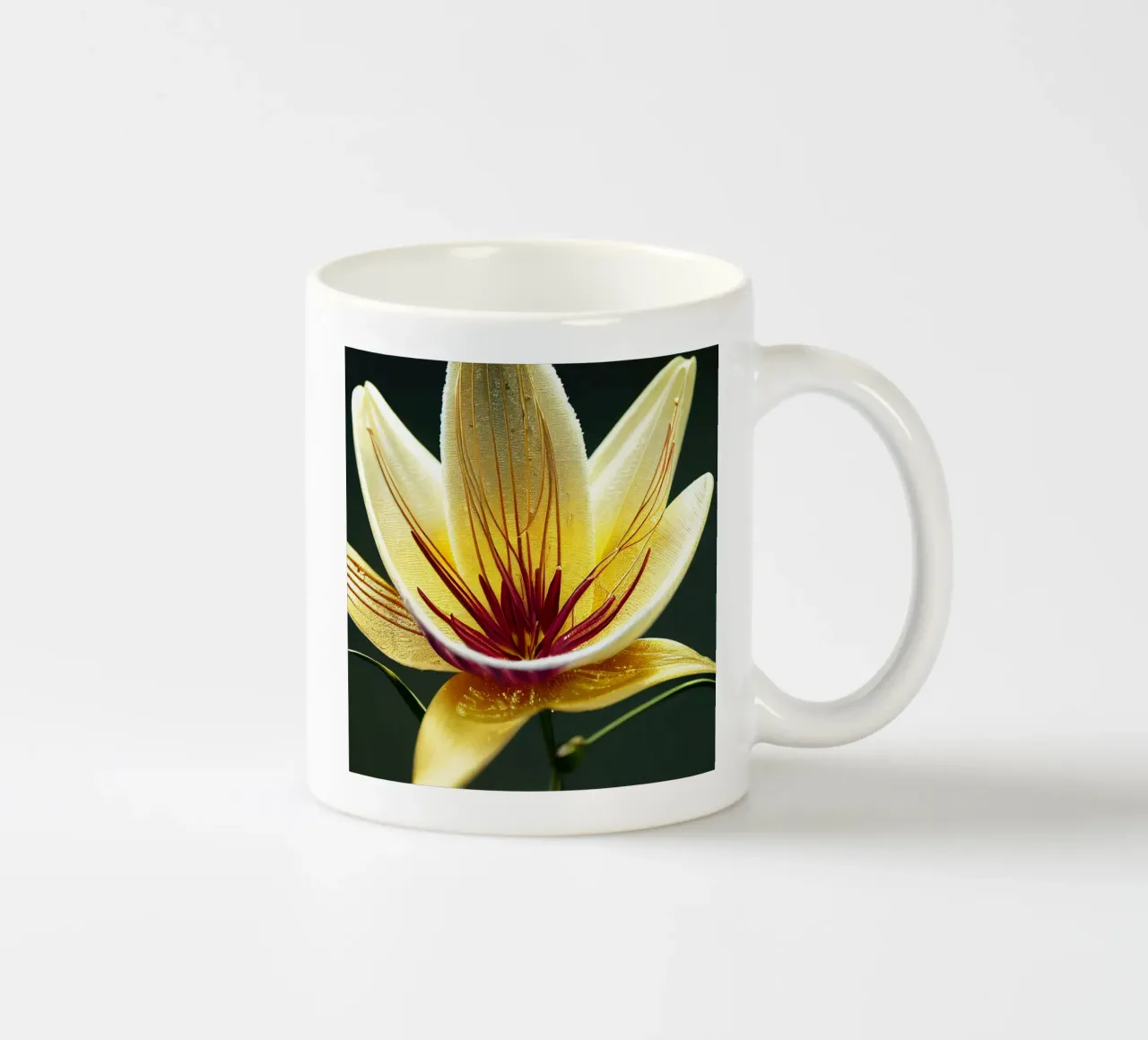 Macro fiore di giglio monsonico tazza in ceramica da Bold Blooms