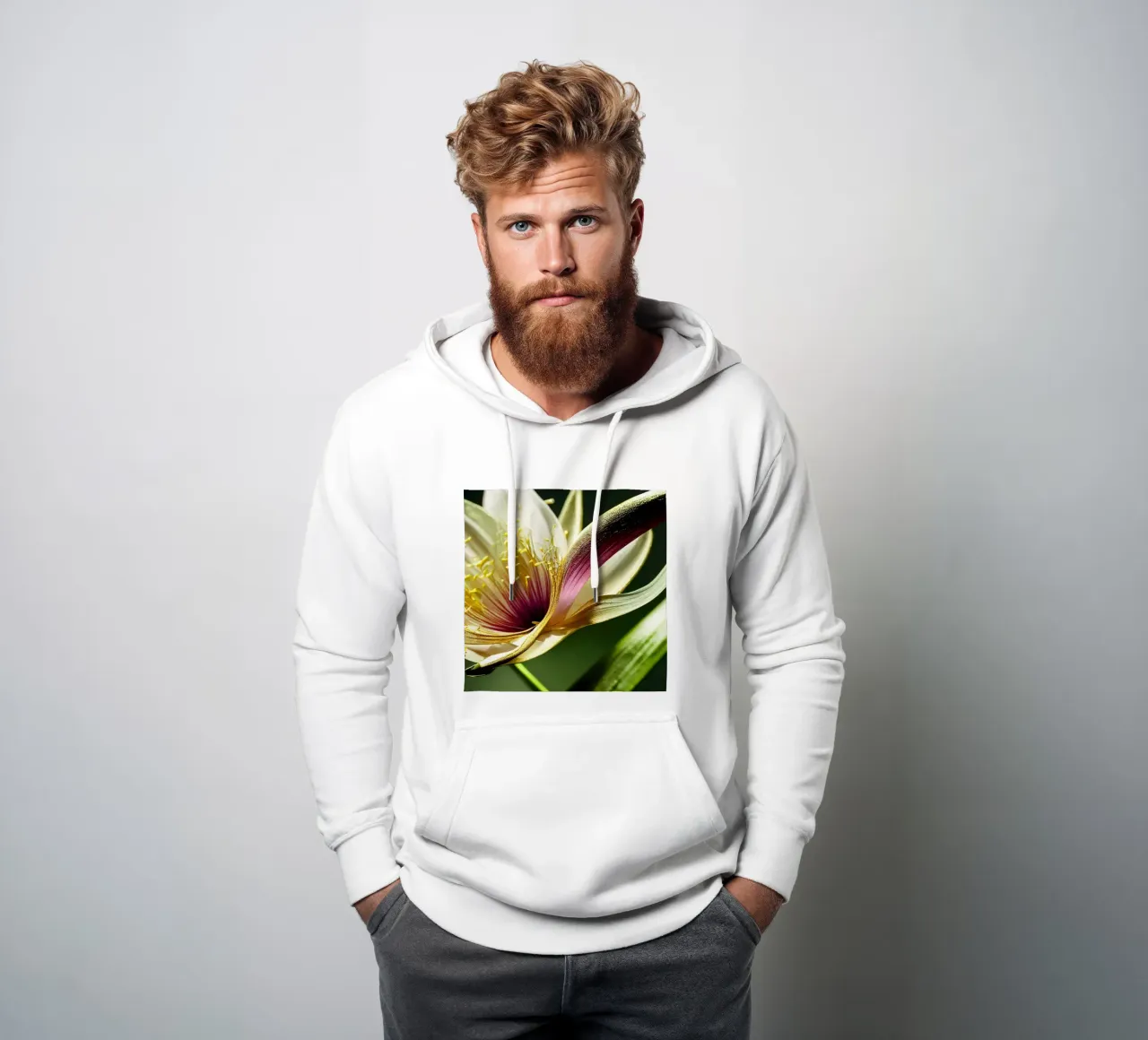 Macro Flor de lirio de los monzones sudadera con capucha de Bold Blooms