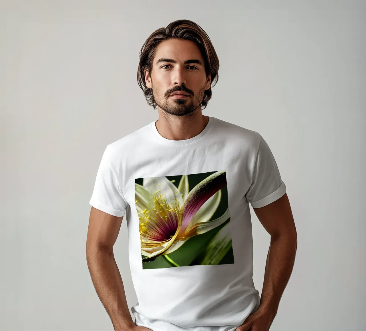 Macro fiore di giglio monsonico t-shirt da Bold Blooms