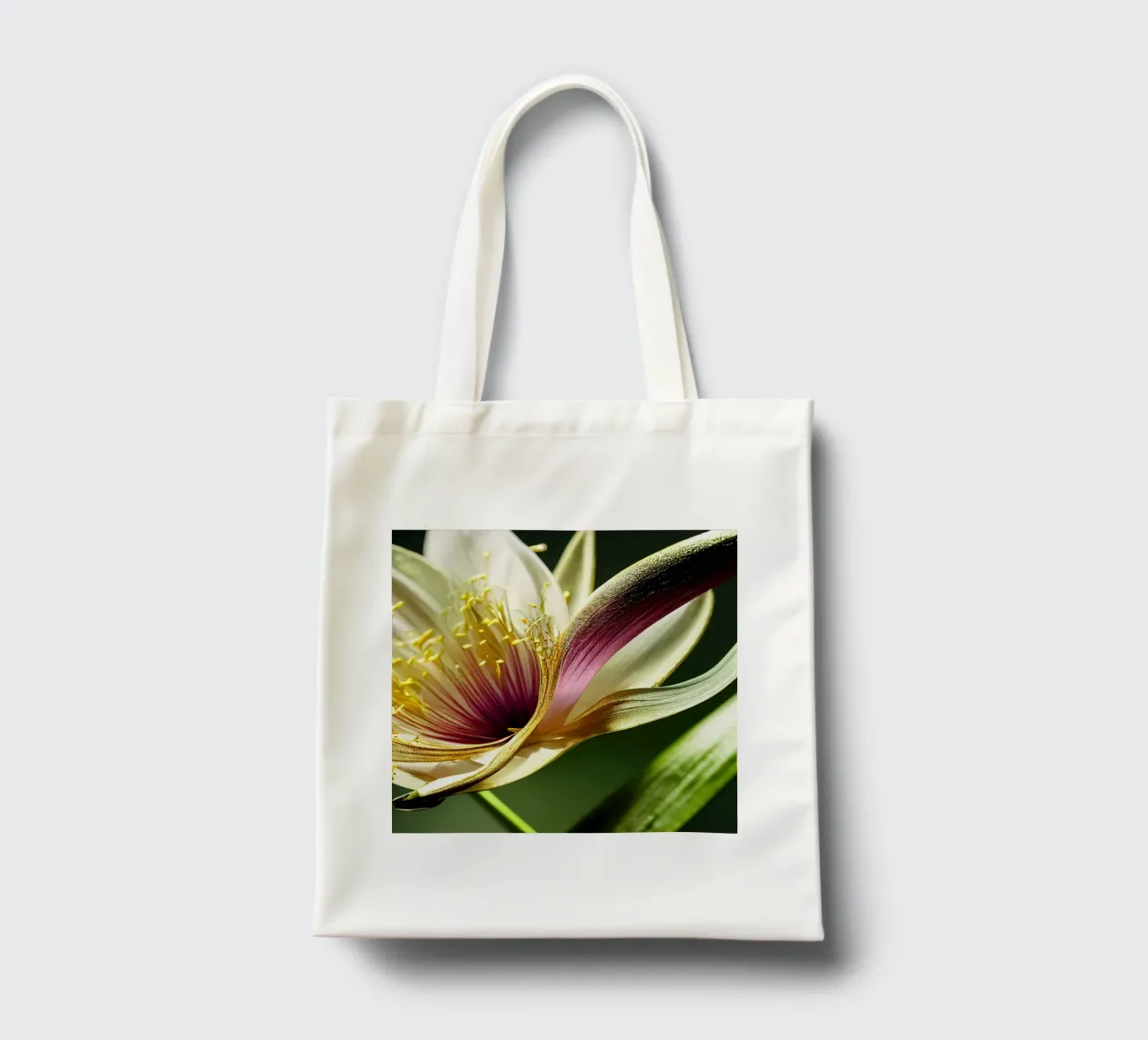 Macro fiore di giglio monsonico borsa in juta da Bold Blooms