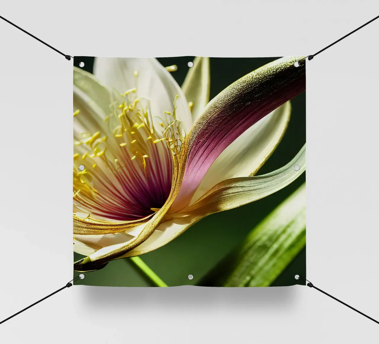 Macro fiore di giglio monsonico telo in pvc da Bold Blooms