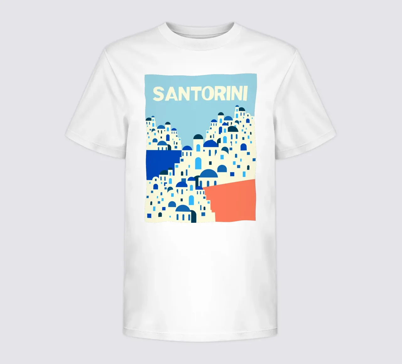 Santorini Summer kids t-shirt by susanapaz