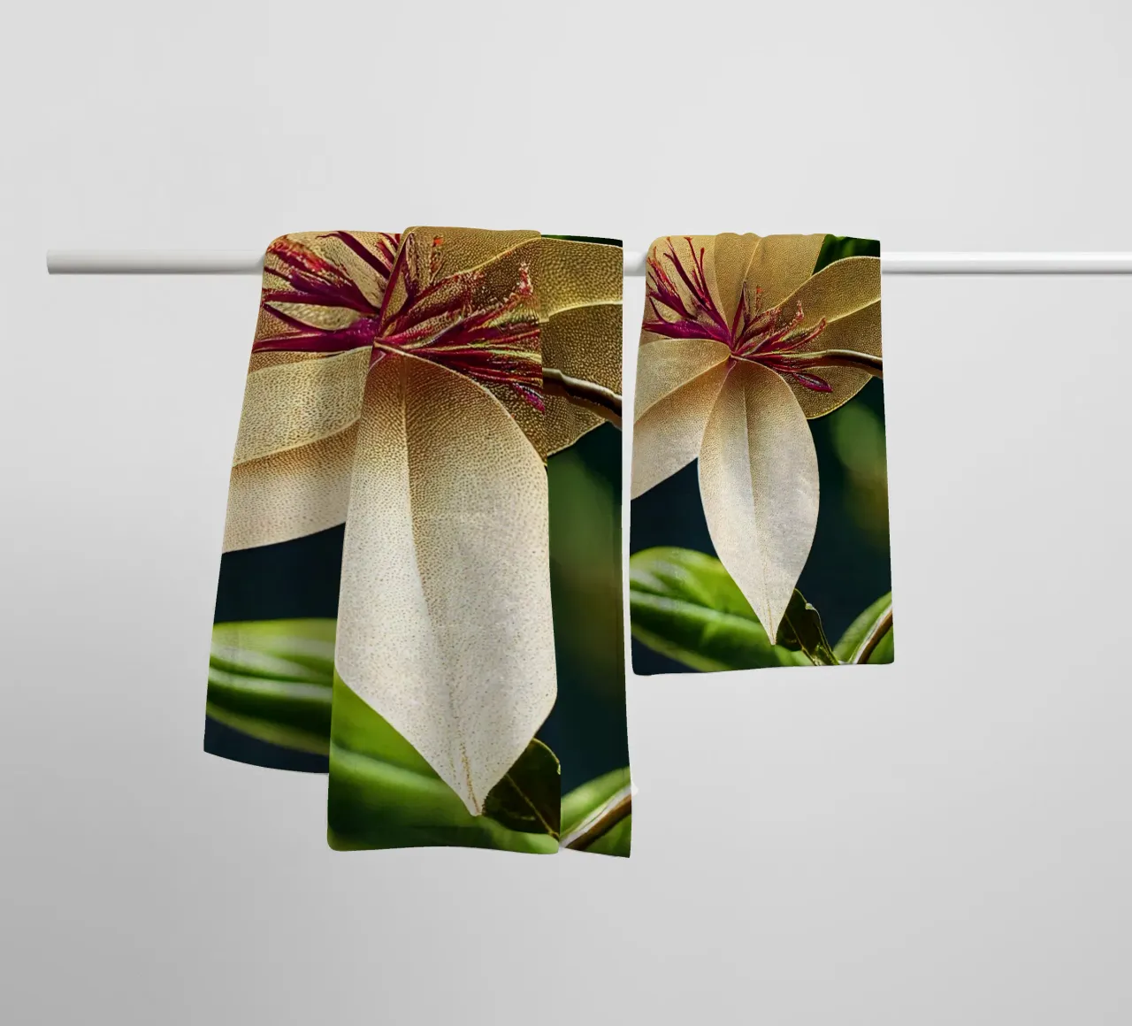 Macro Laurierbloem badhanddoek van Bold Blooms