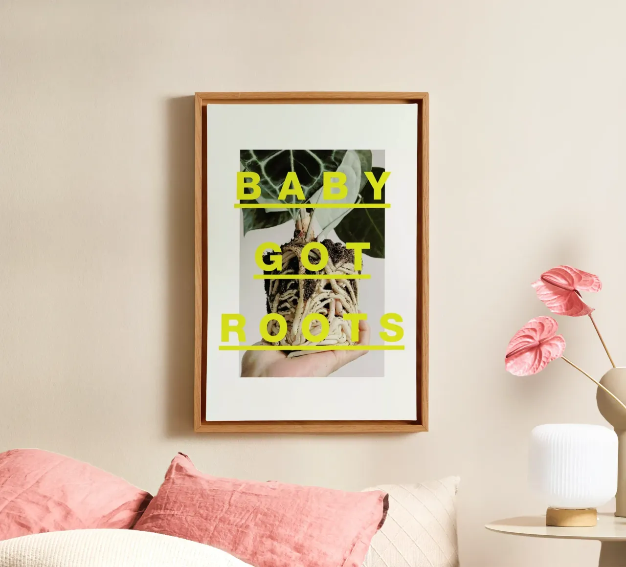 Baby Got Roots tela con Cornice a cassetta da Evita Witzenhausen