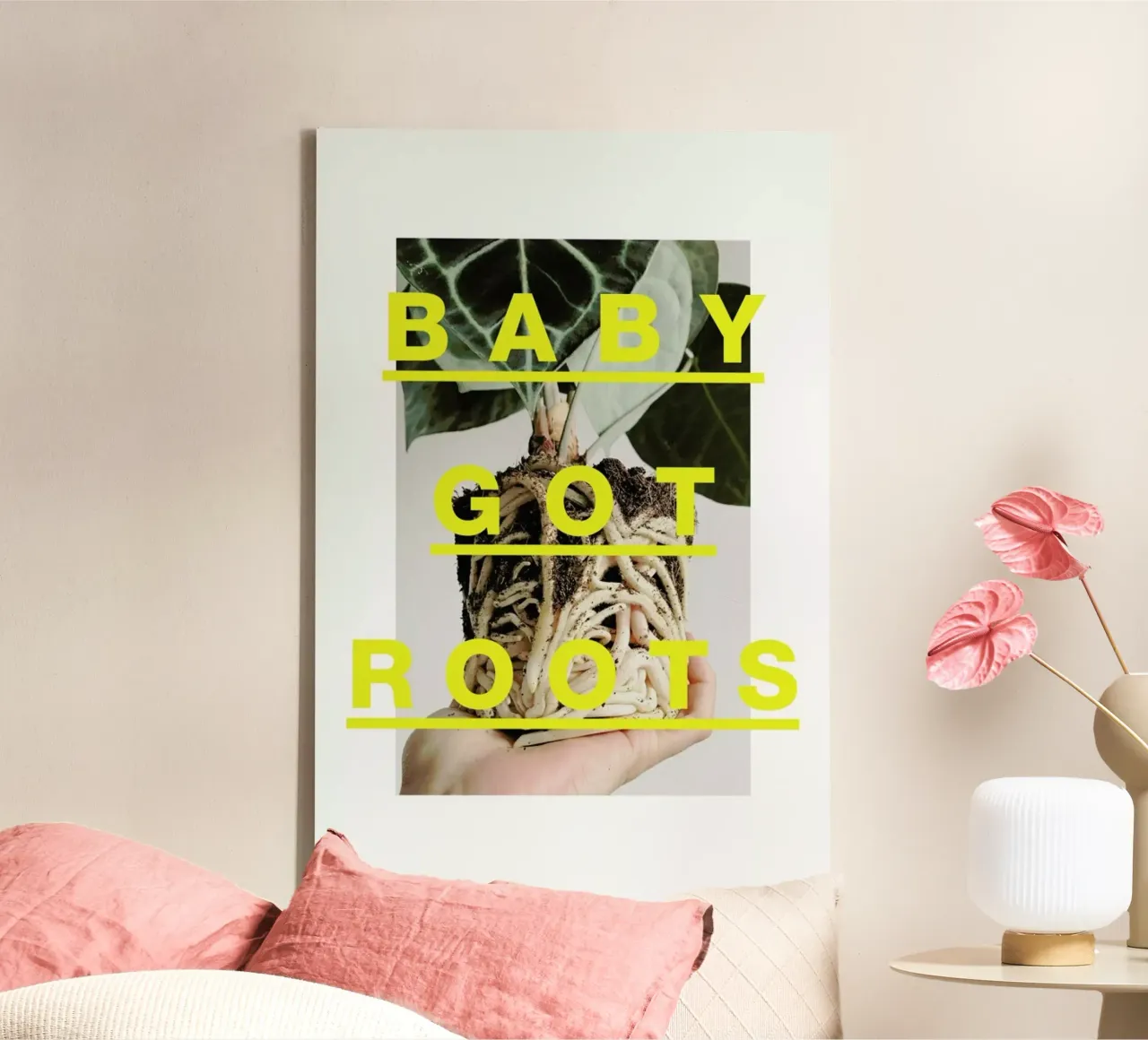 Baby Got Roots tela con Cornice a cassetta da Evita Witzenhausen