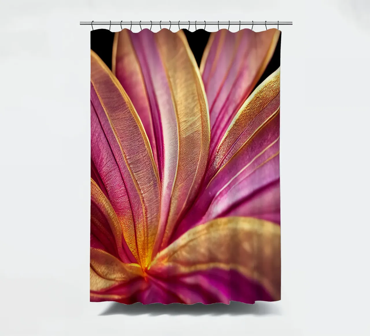 Makro Murraya Blume Duschvorhang von Bold Blooms