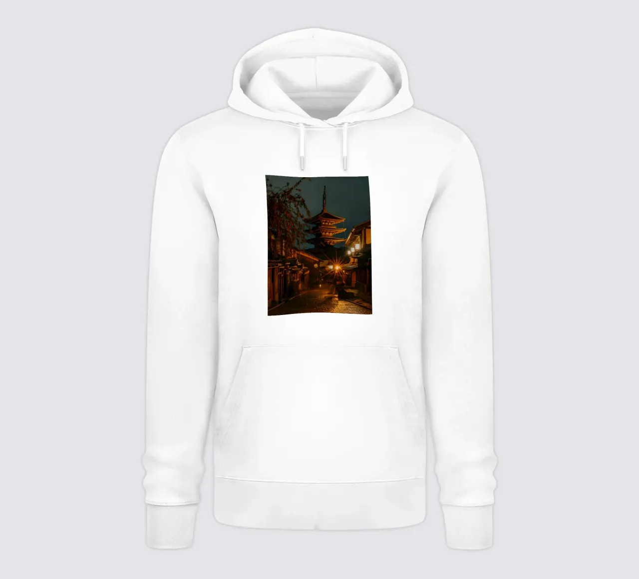 Kyoto Pagoda by night, Japan hoodie by Marcel Bisig