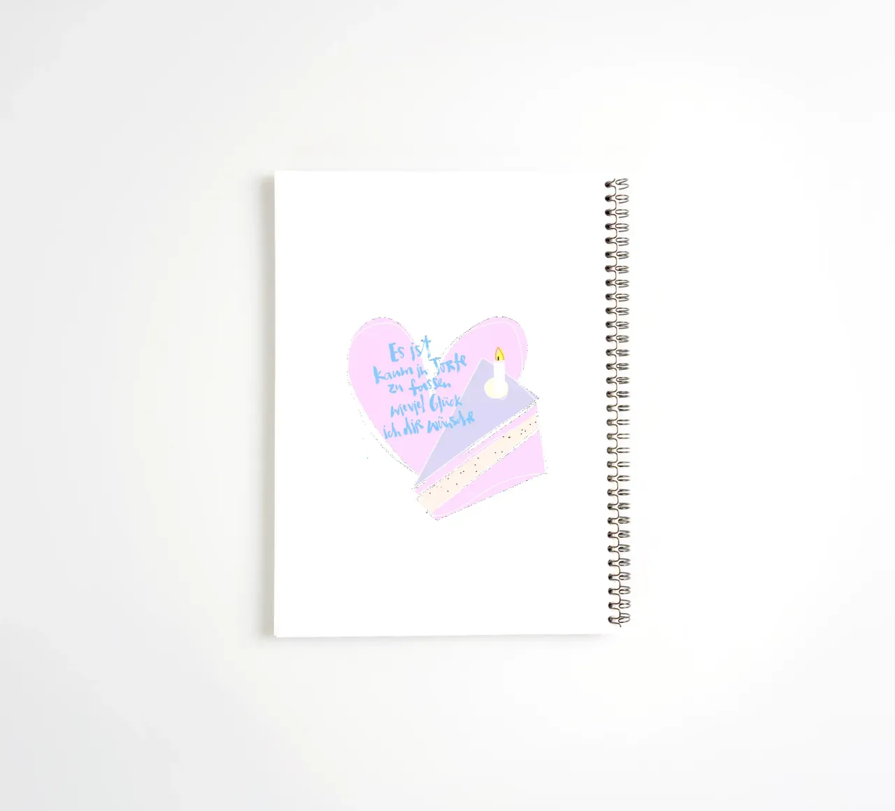 Kaum in Torte zu fassen spiral notebook by Brushmeetspaper