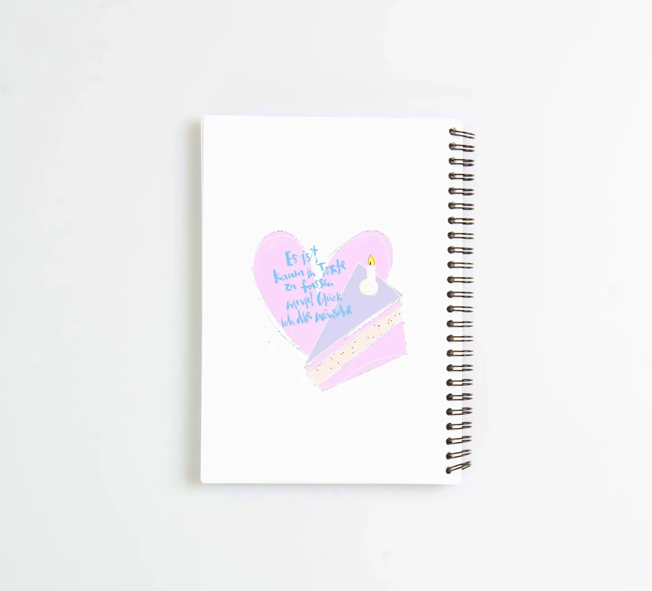 Kaum in Torte zu fassen spiral notebook by Brushmeetspaper