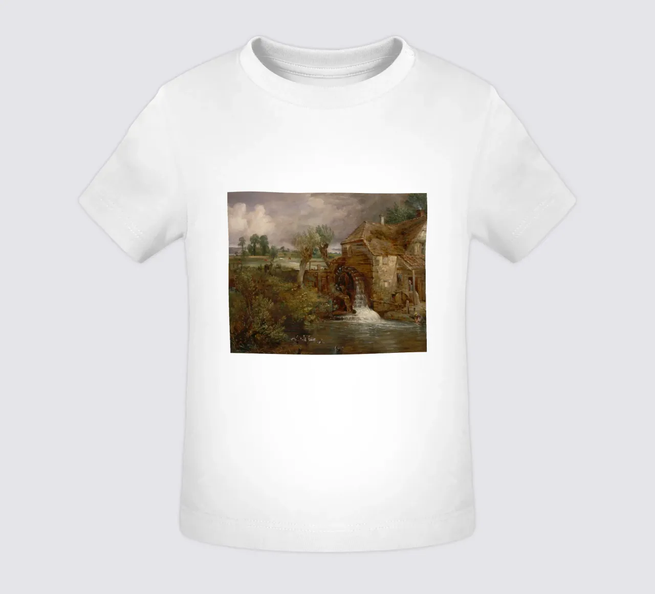 John Constable - Mulino di Parham, Gillingham maglietta neonato da Timeless Artworks