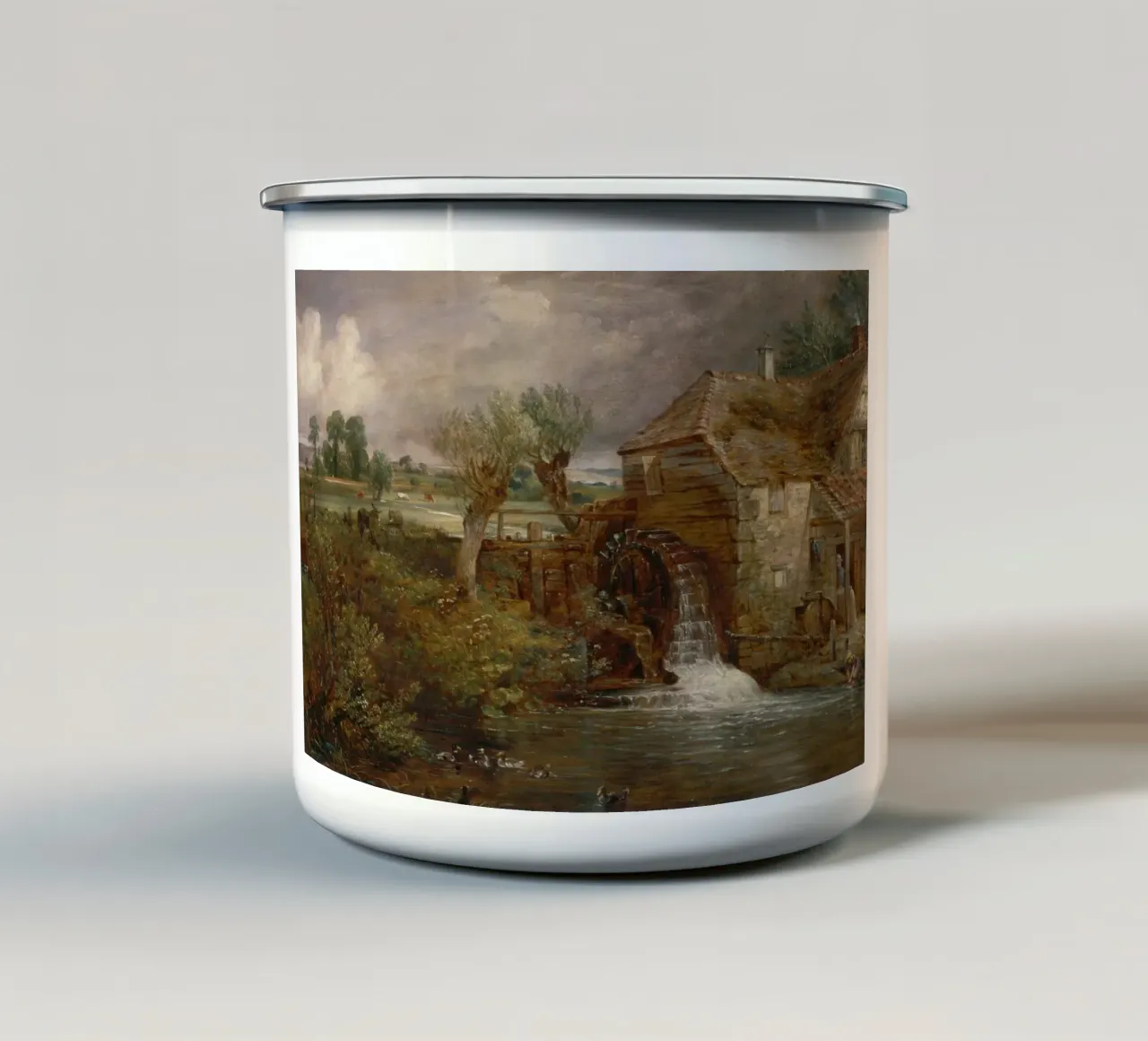 John Constable - Mulino di Parham, Gillingham tazza in smalto da Timeless Artworks