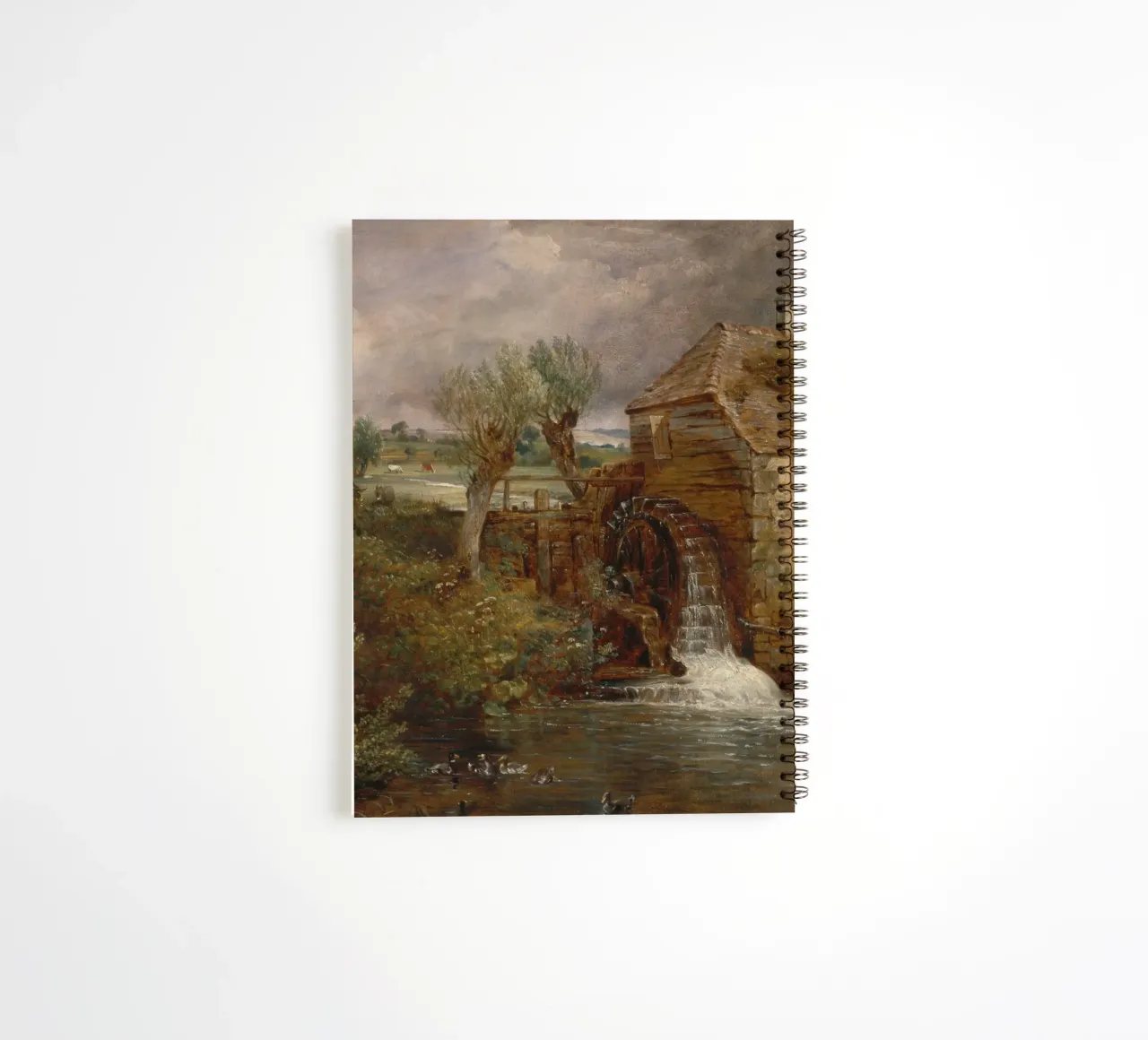 John Constable - Parham Mill, Gillingham spiral notebook by Timeless Artworks