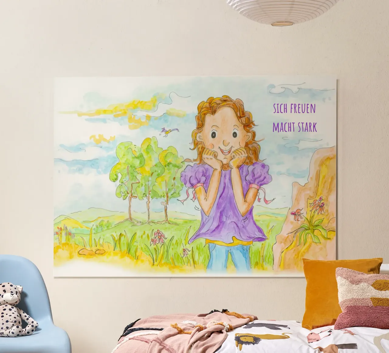 essere felici rende forti poster da MutMalerin