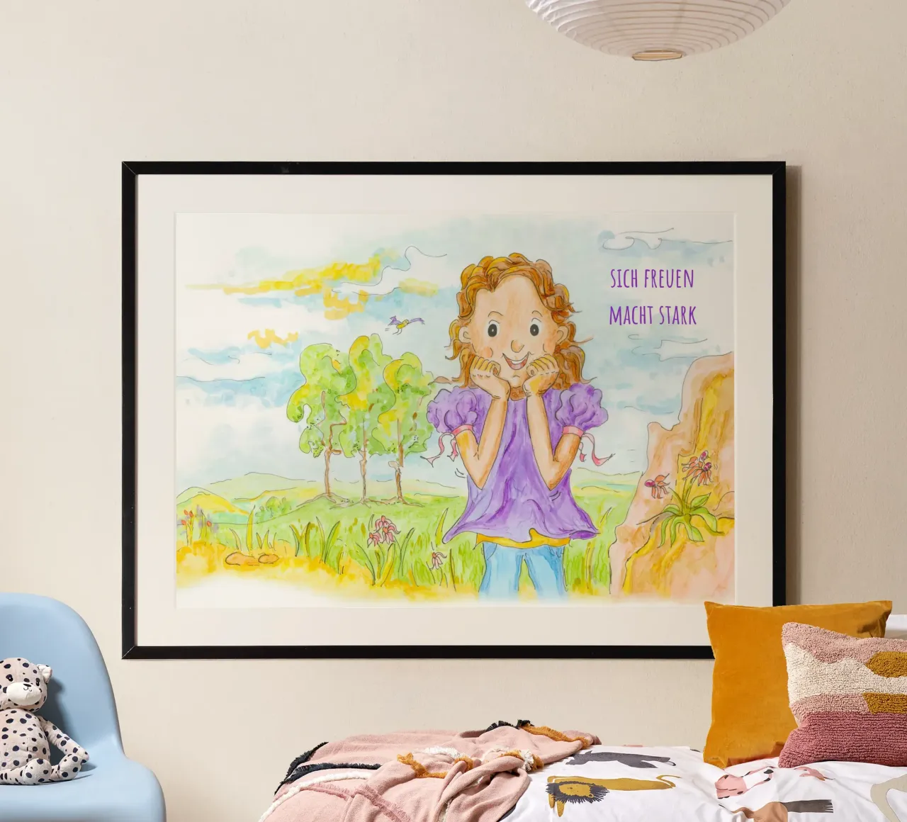 essere felici rende forti poster da MutMalerin