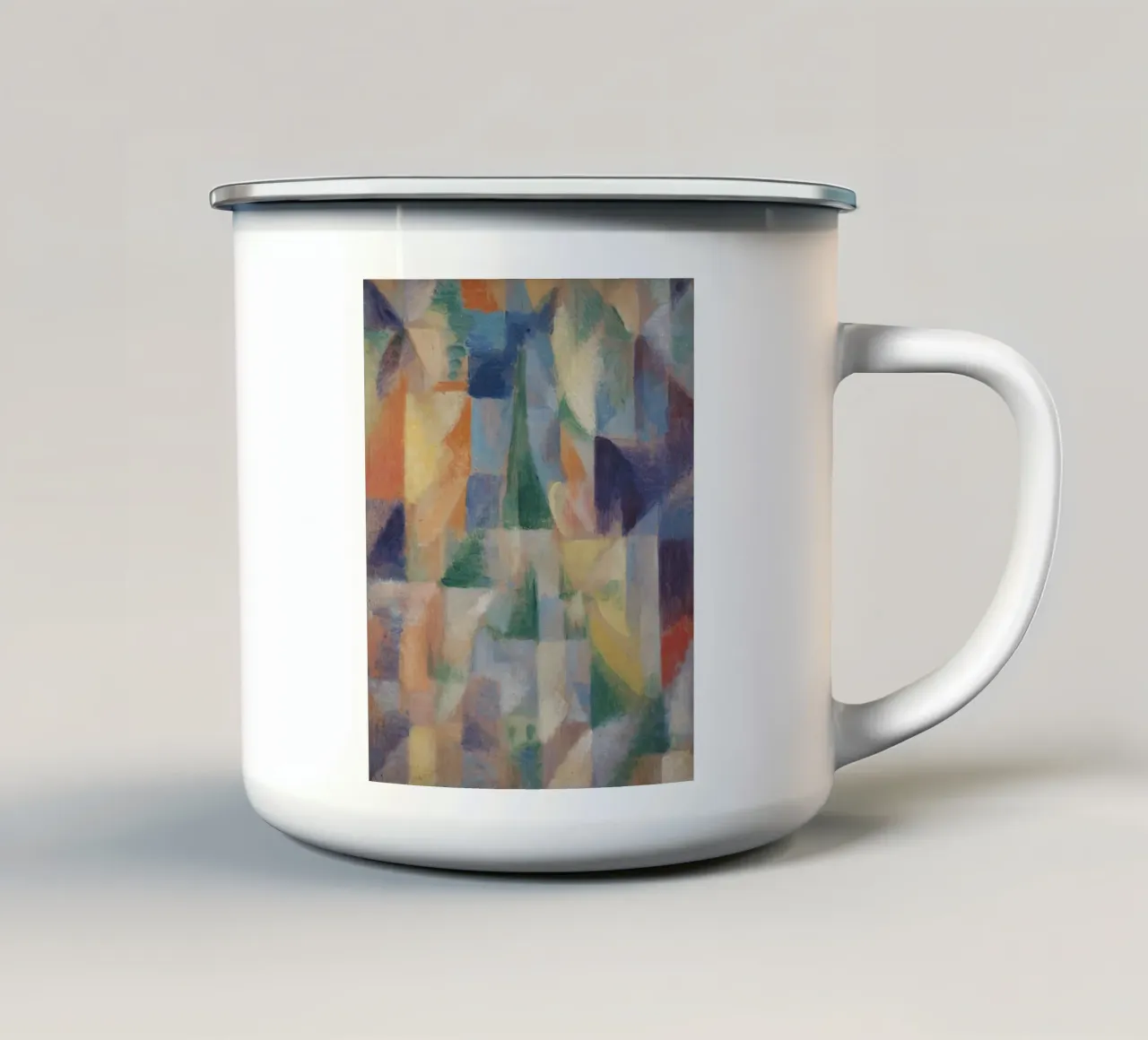 robert delaunay - Window enamel mug by Timeless Artworks