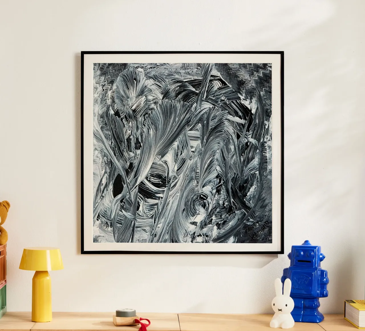 3D DREAM 5 poster con telaio in legno da Thierry Vobmann Abstract painting
