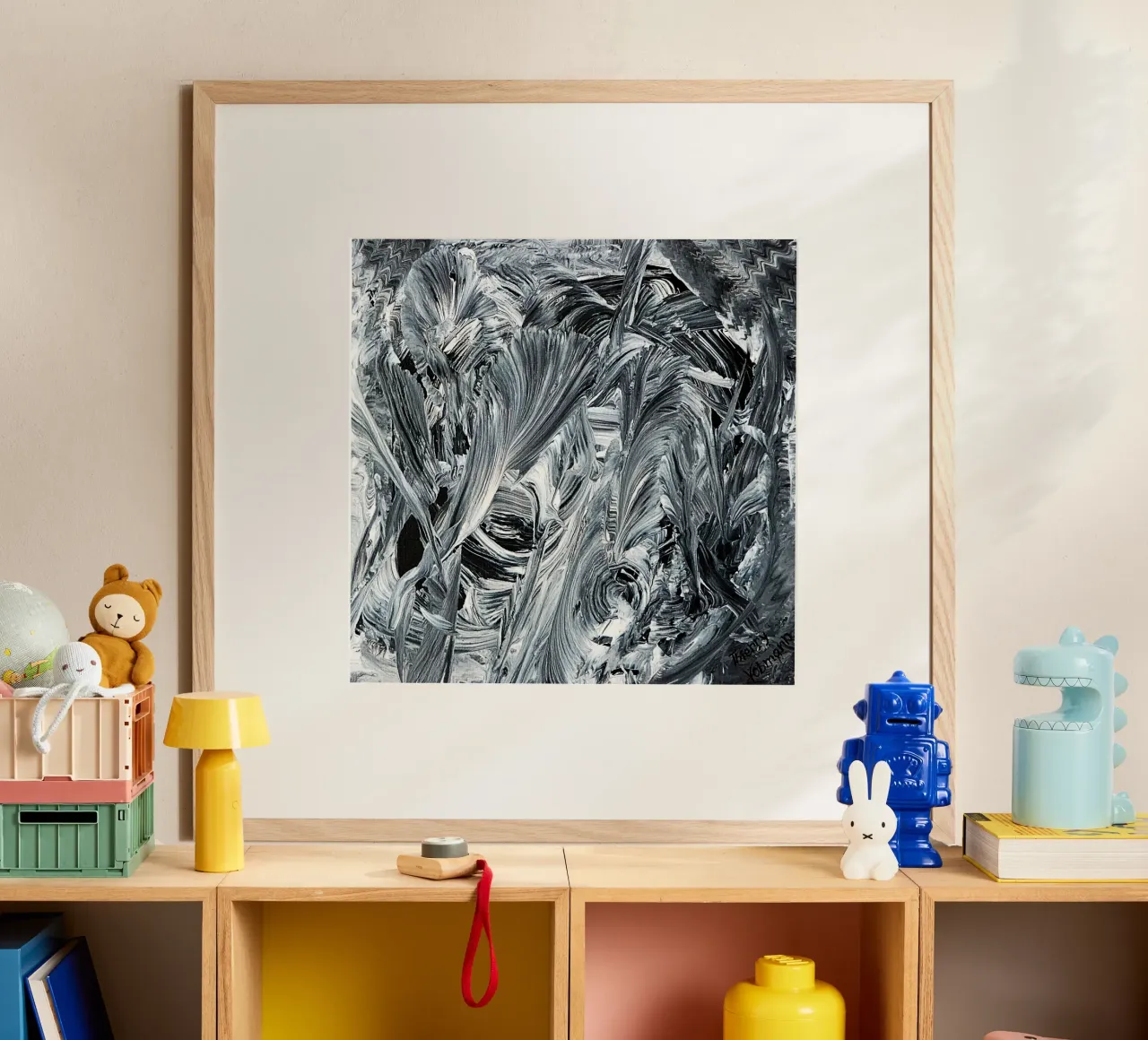 3D DREAM 5 poster con telaio in legno da Thierry Vobmann Abstract painting
