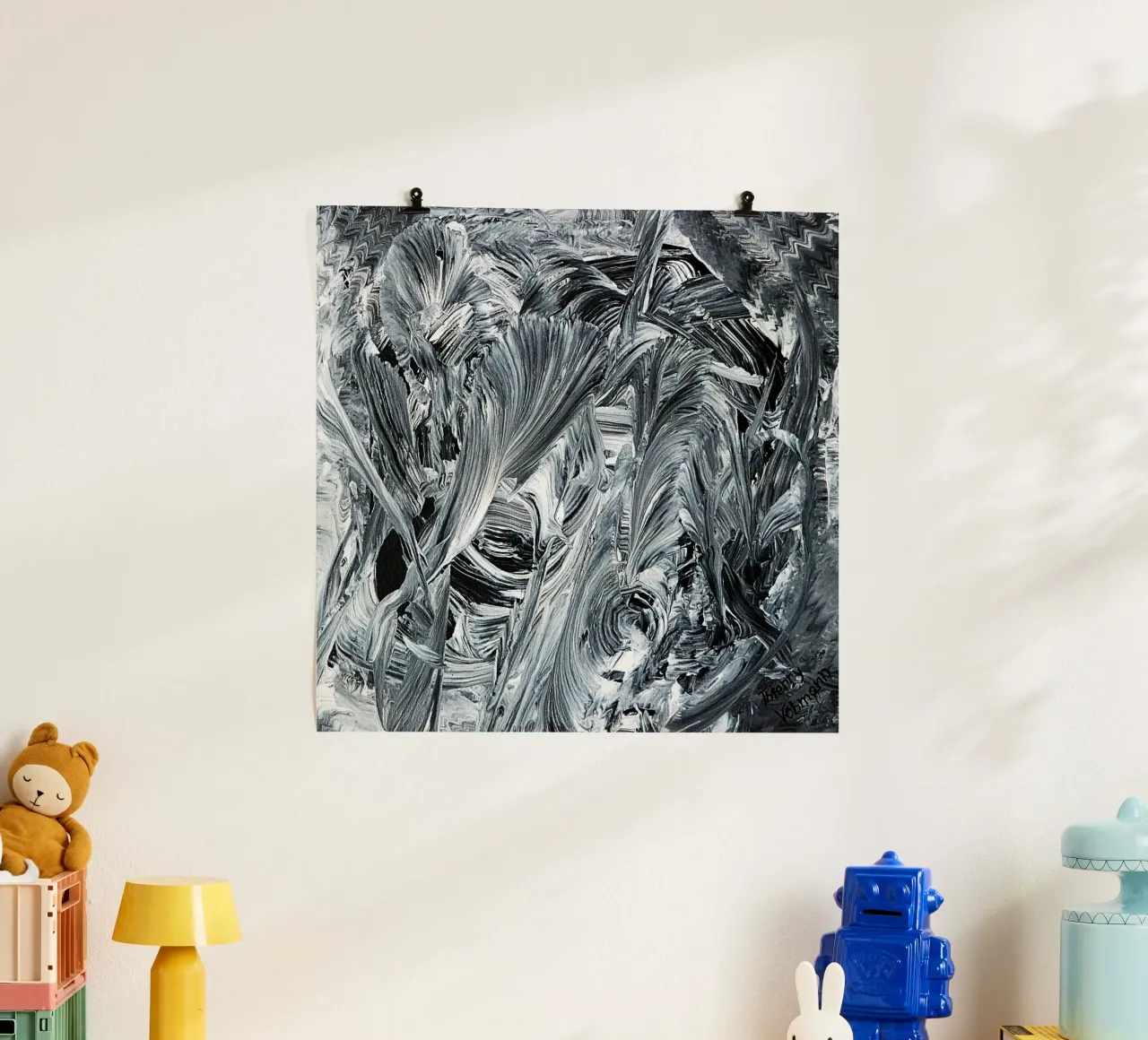 3D DREAM 5 poster con telaio in legno da Thierry Vobmann Abstract painting