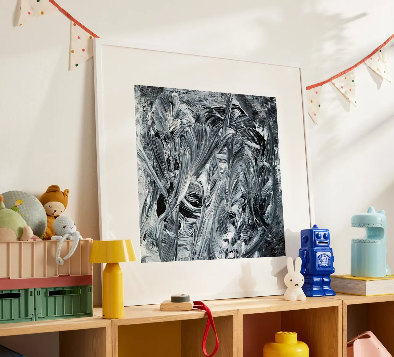 3D DREAM 5 poster con telaio in legno da Thierry Vobmann Abstract painting