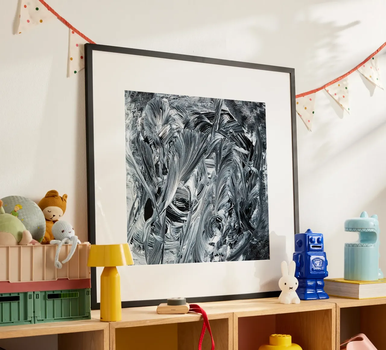3D DREAM 5 poster con telaio in legno da Thierry Vobmann Abstract painting