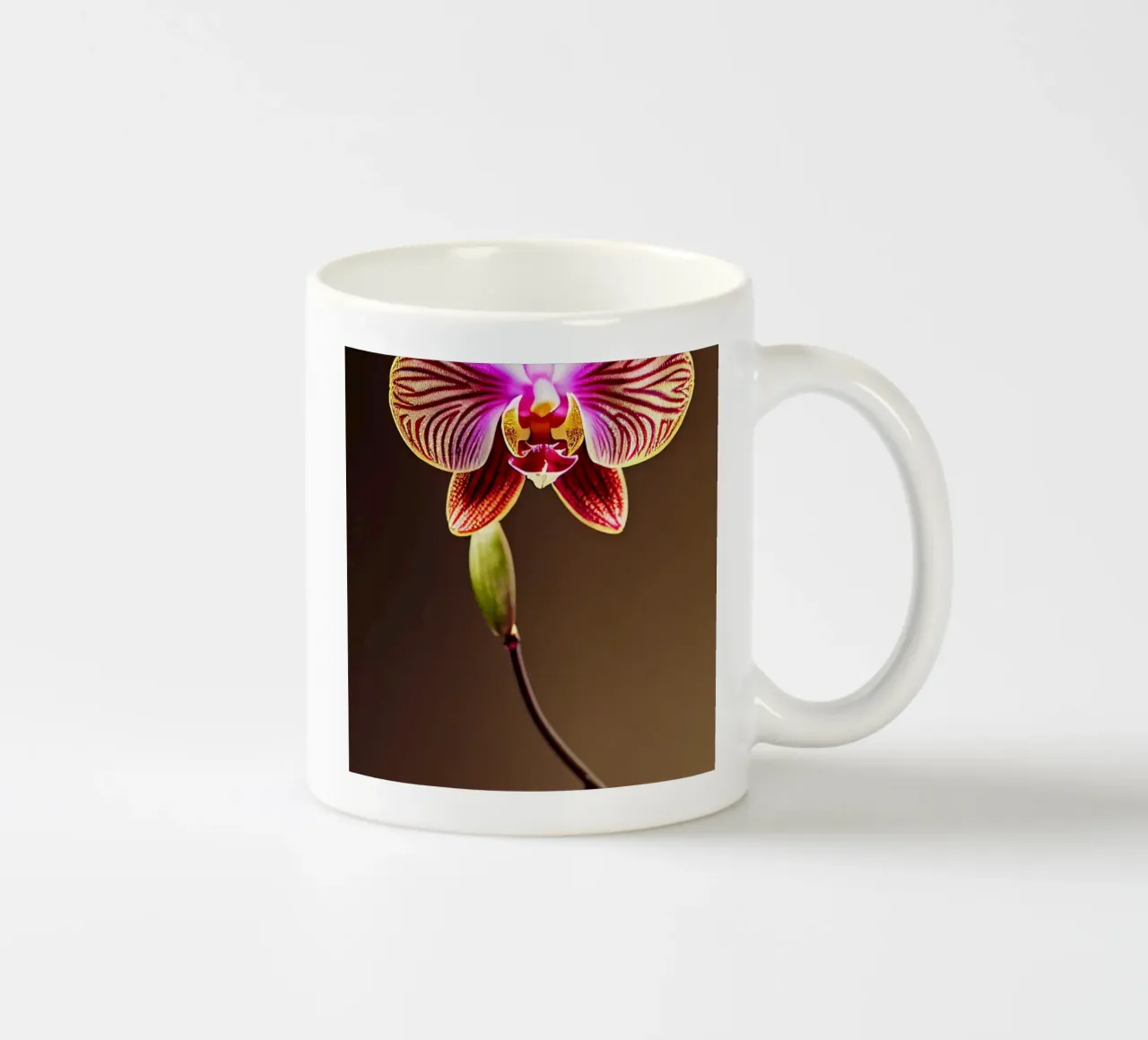 Macro Flor de orquídea taza de cerámica de Bold Blooms