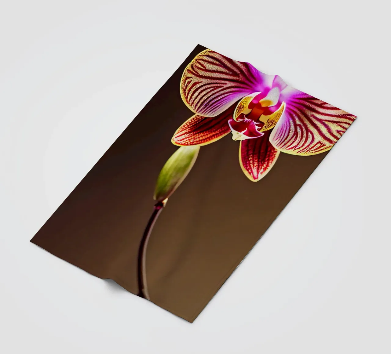 Macro orchidee bloem fleecedeken van Bold Blooms