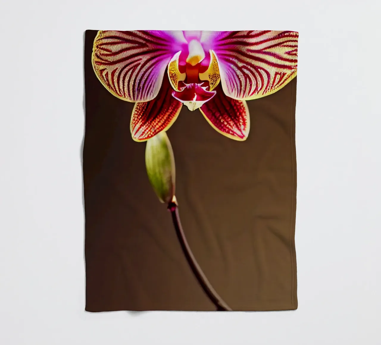 Macro orchidee bloem fleecedeken van Bold Blooms