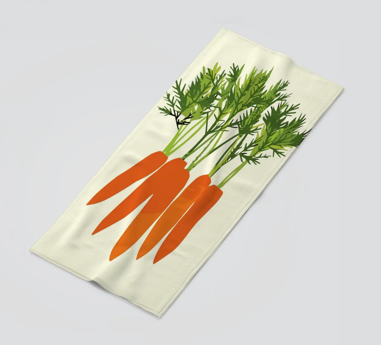 orange carrots beach towel by ramosashop