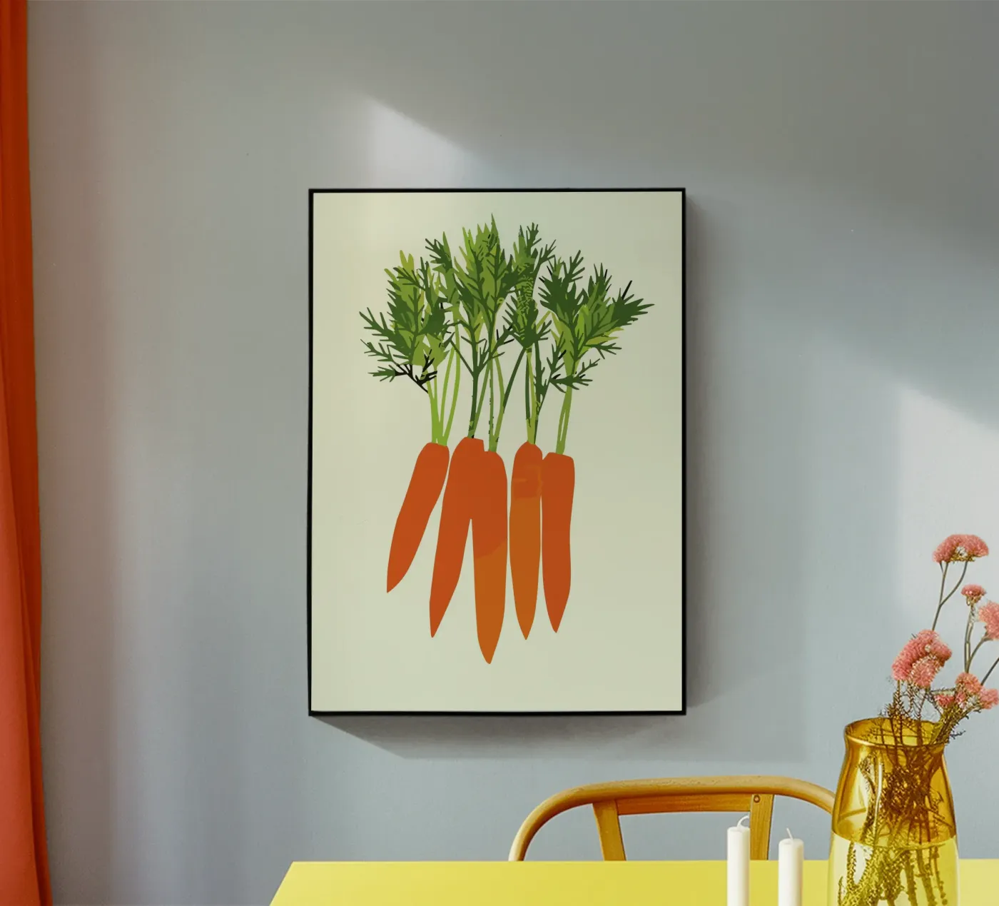 orange carrots plexiglass da ramosashop