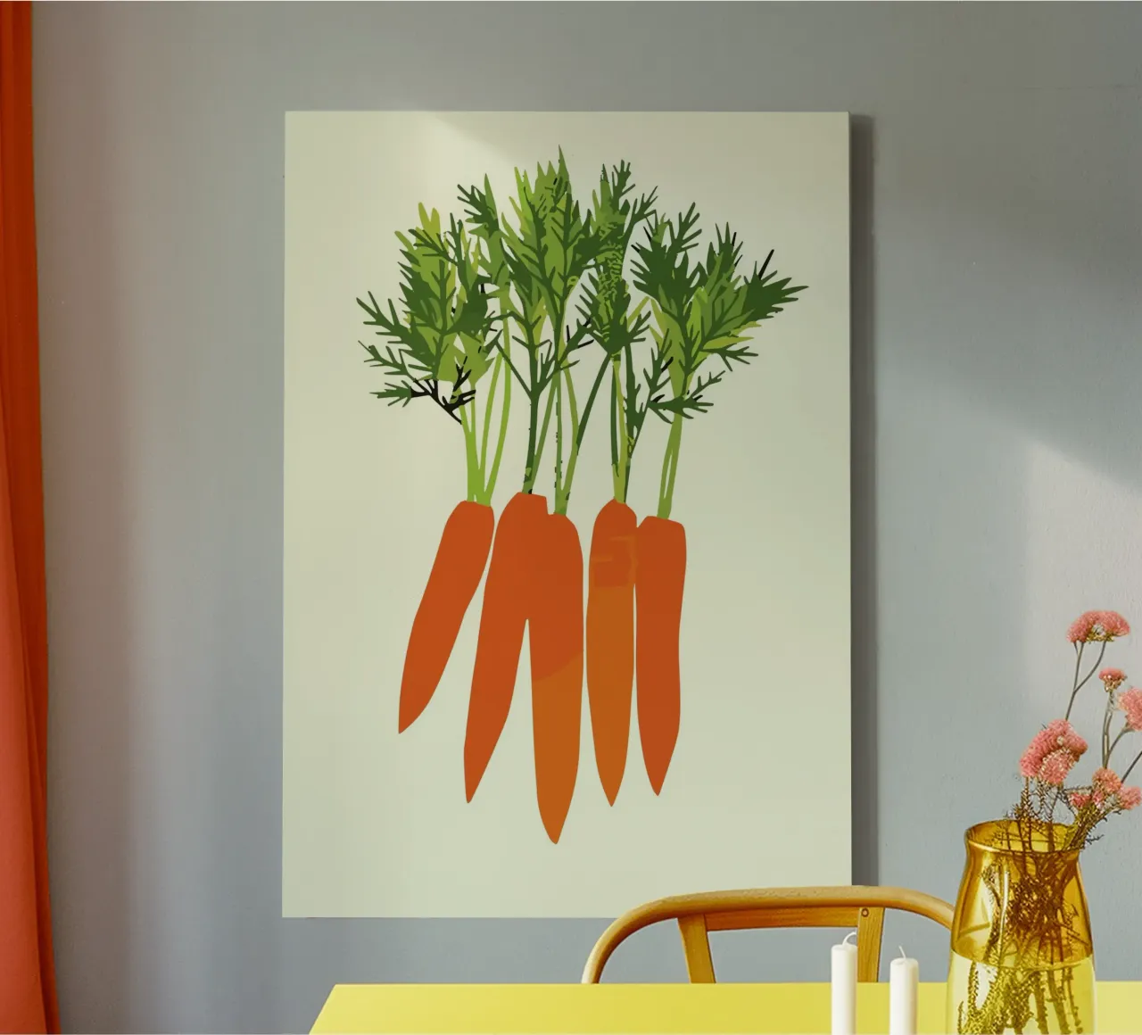 orange carrots canvas by ramosashop