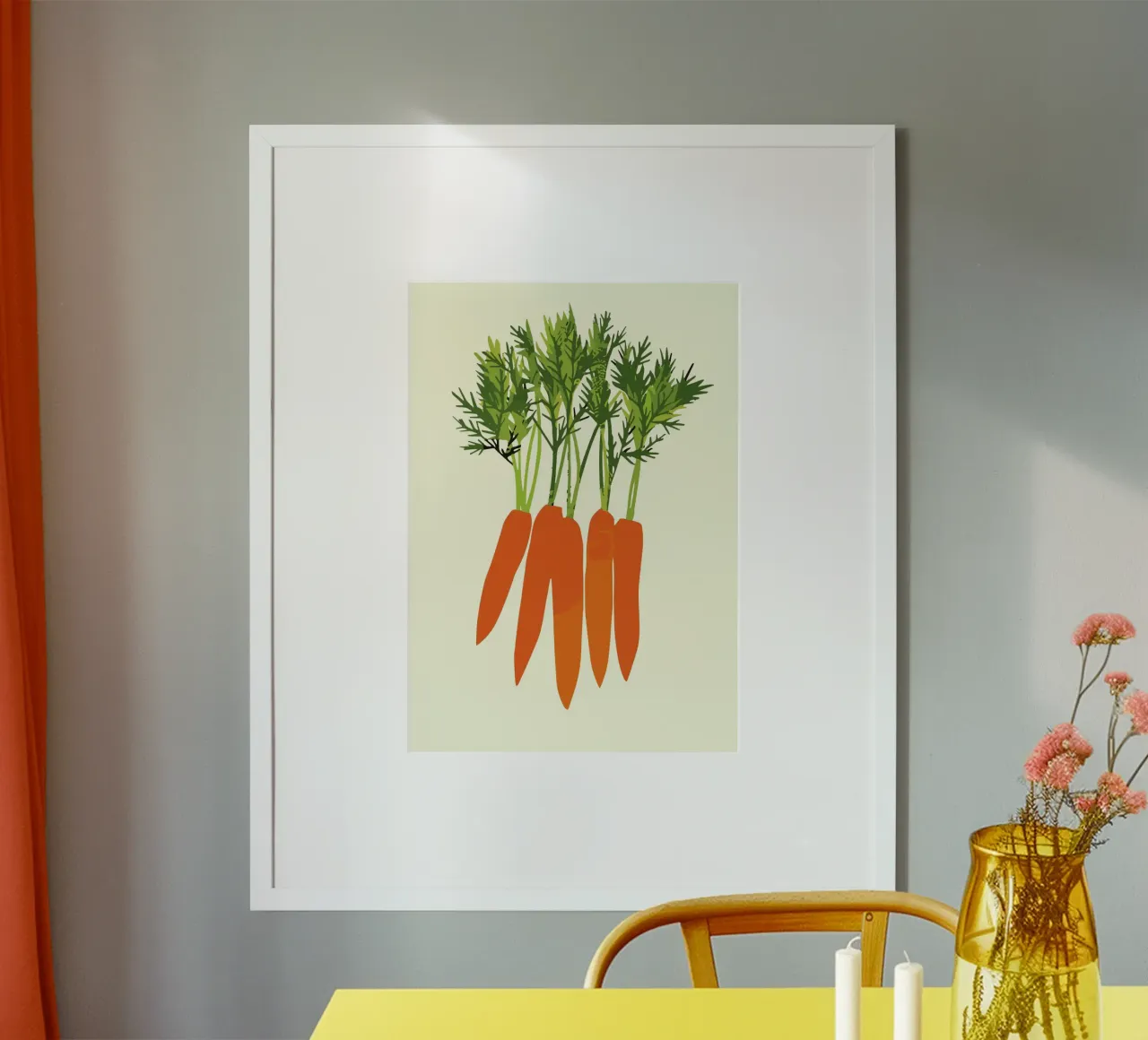 orange carrots poster by ramosashop