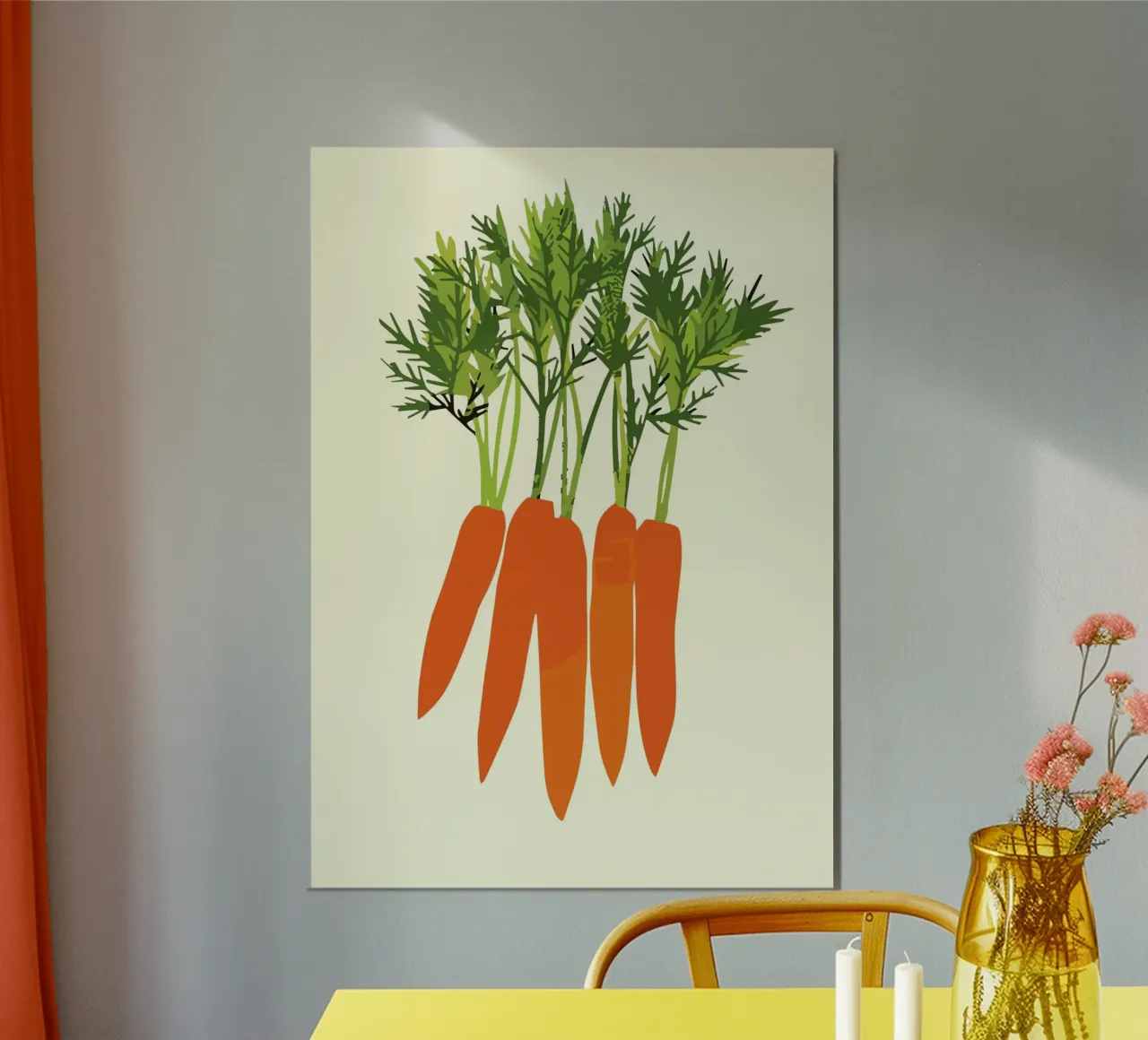 orange carrots poster by ramosashop