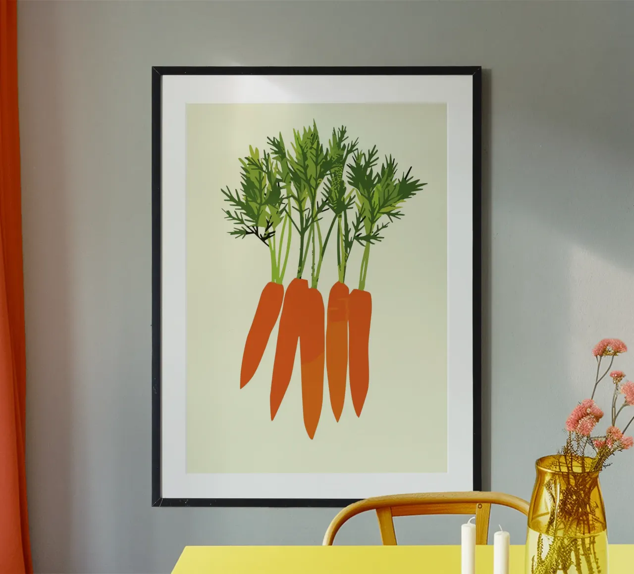 orange carrots poster by ramosashop