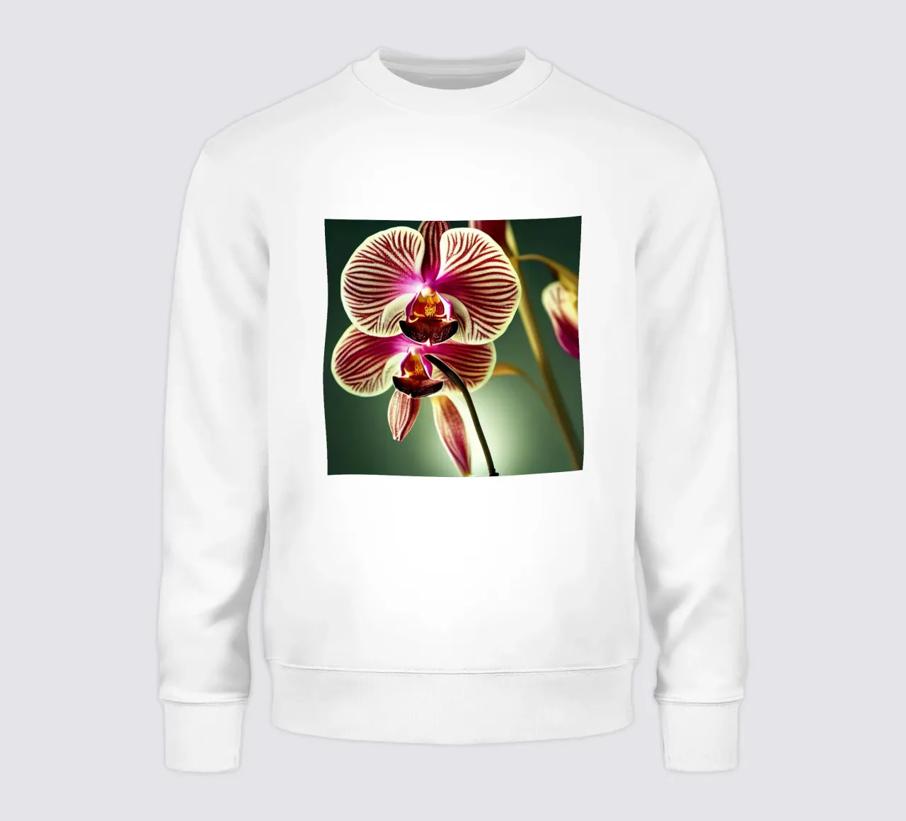 Makro Orchidee Blume Sweatshirt von Bold Blooms
