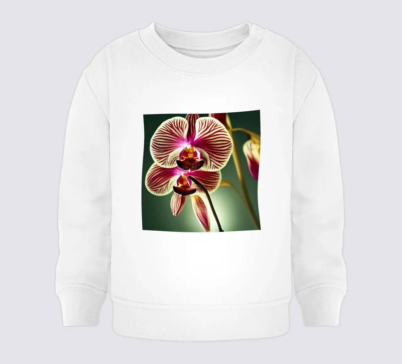 Fleur d'orchidée macro sweat pour bébé de Bold Blooms