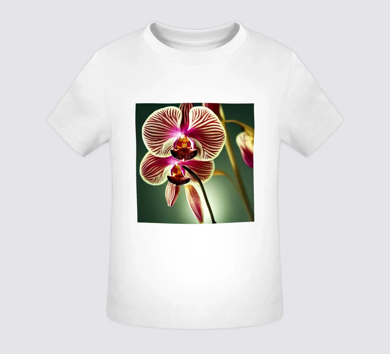 Macro Flor de orquídea camiseta de bebé de Bold Blooms
