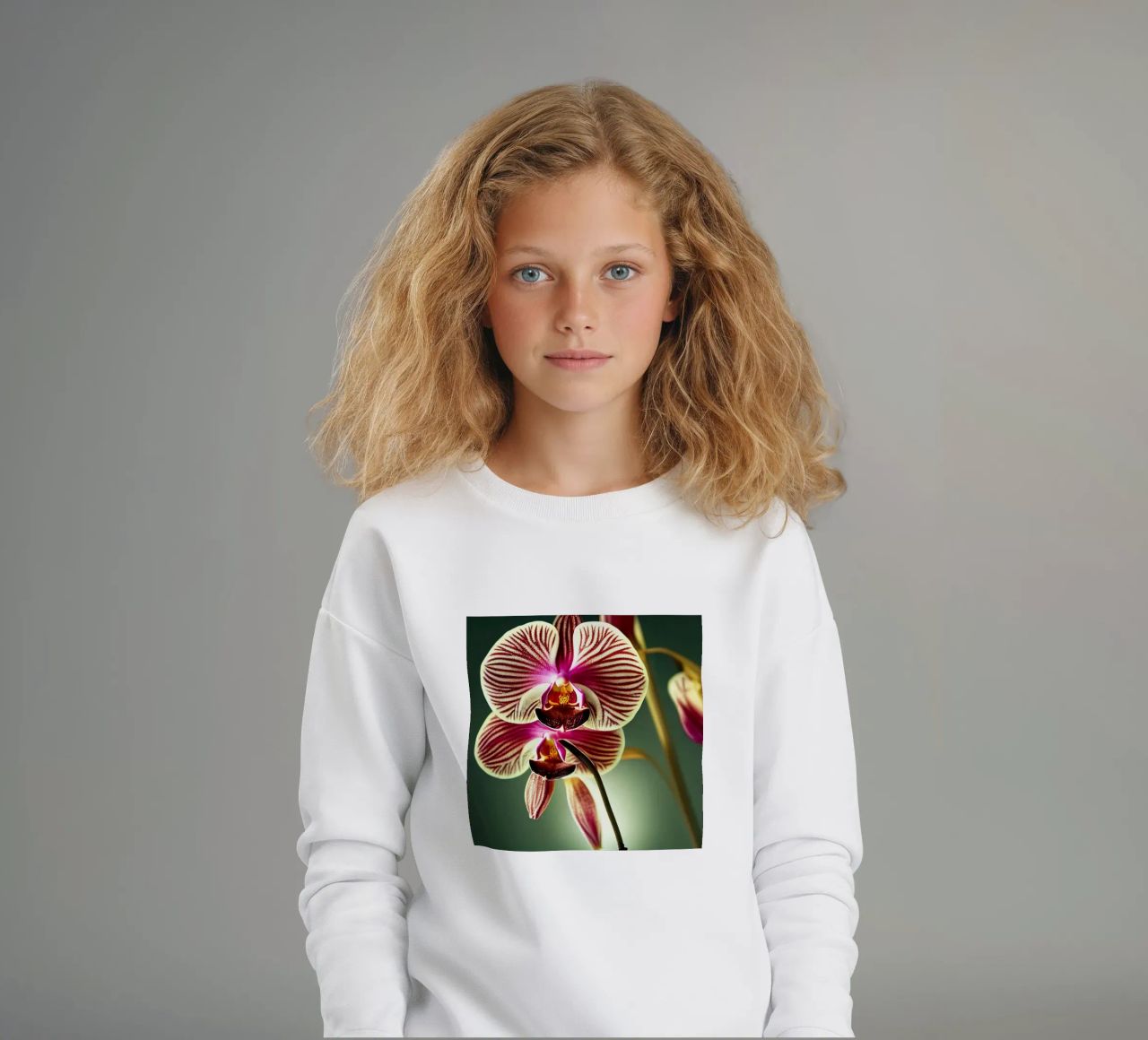 Macro fiore di orchidea felpa bambino da Bold Blooms