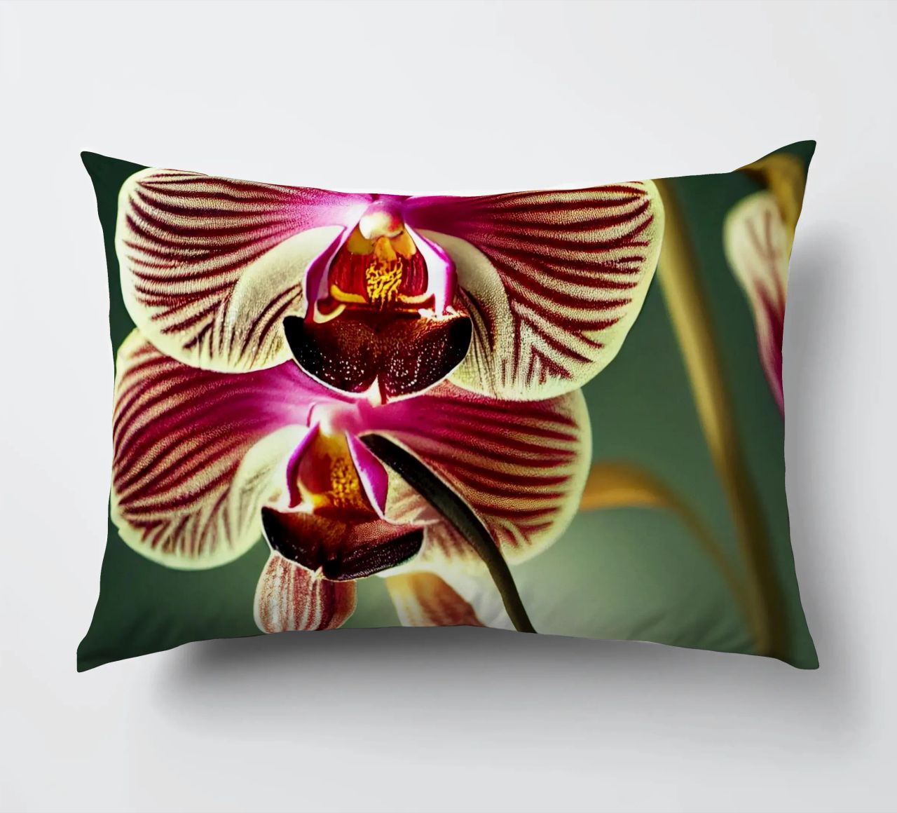 Macro fiore di orchidea cuscino da Bold Blooms