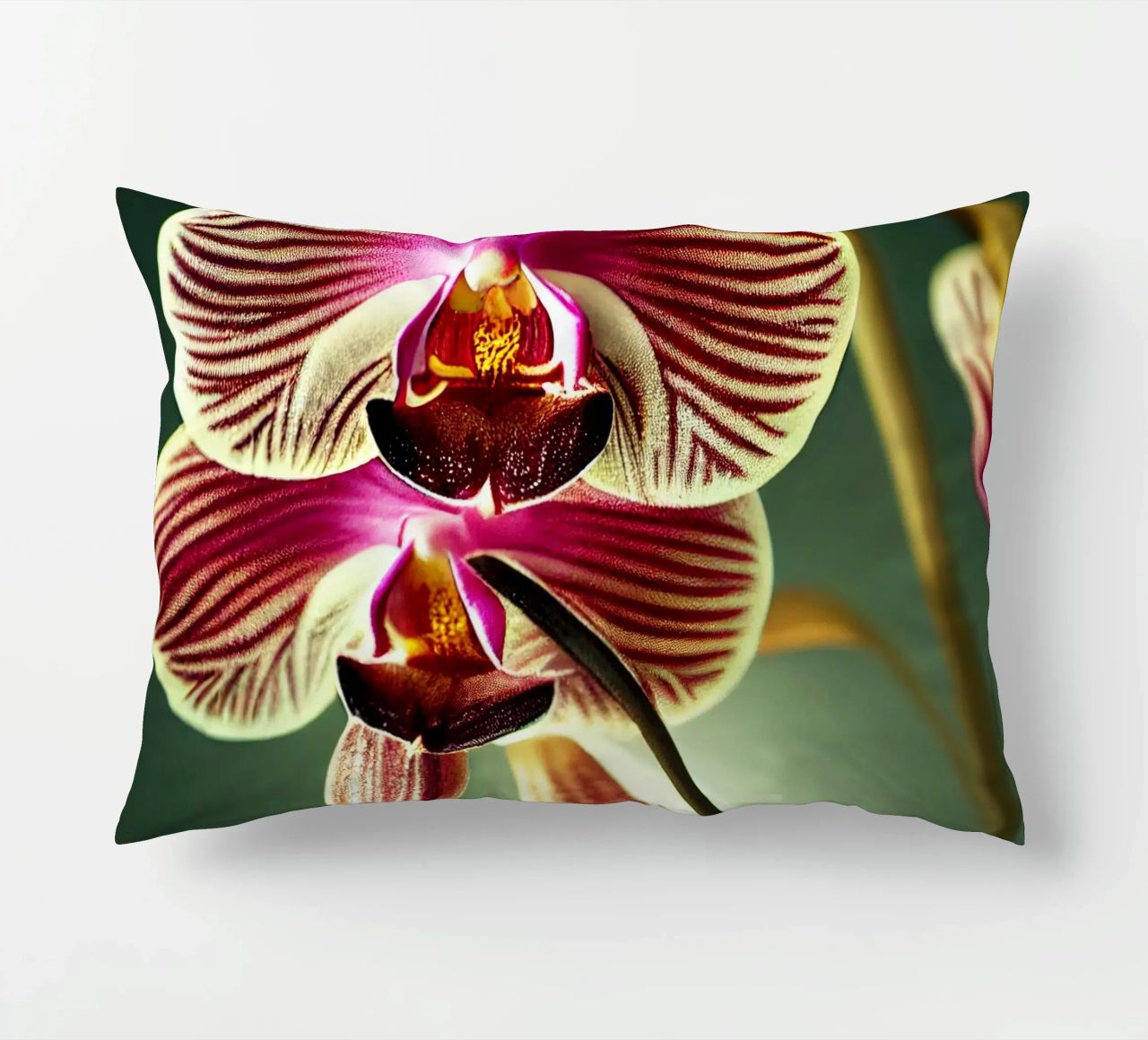 Macro fiore di orchidea cuscino da Bold Blooms