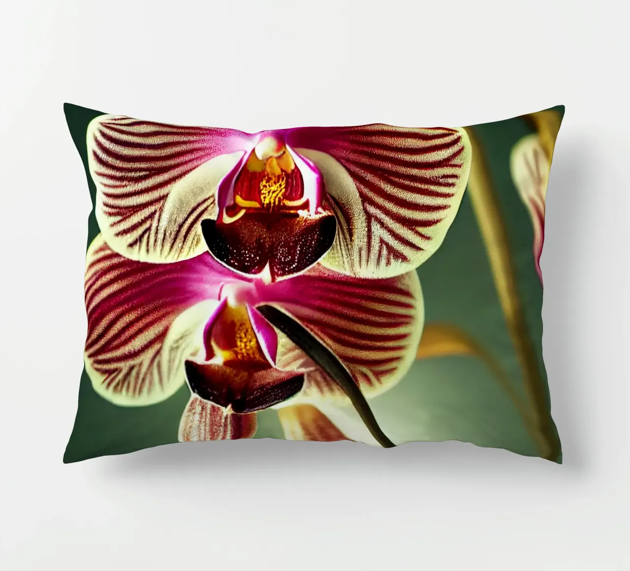 Macro fiore di orchidea cuscino da Bold Blooms