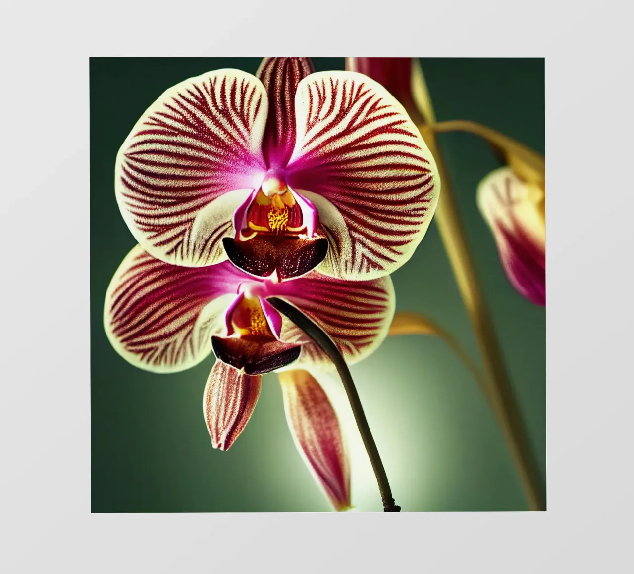 Macro Flor de orquídea lámina retroiluminada de Bold Blooms