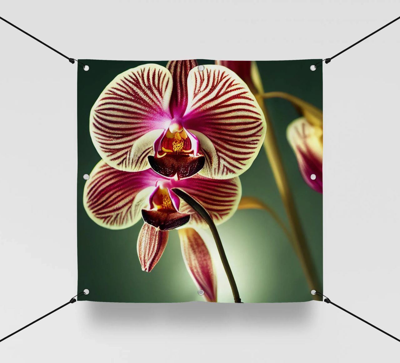 Macro fiore di orchidea telo in pvc da Bold Blooms