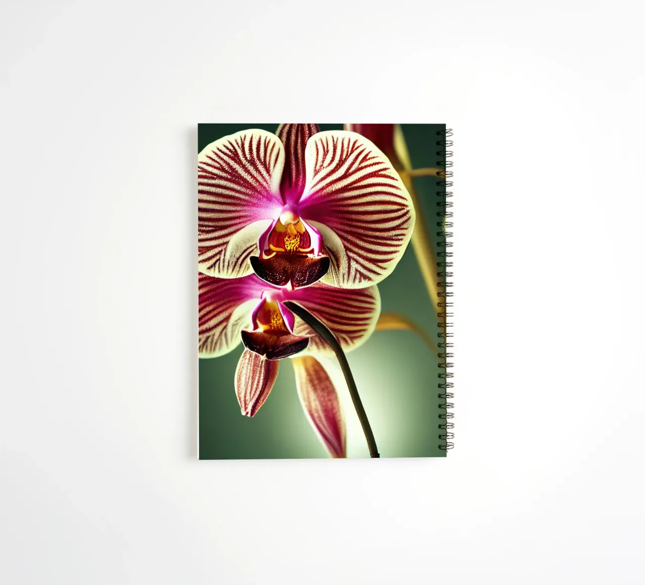 Macro Orchid Flower spiral notebook by Bold Blooms
