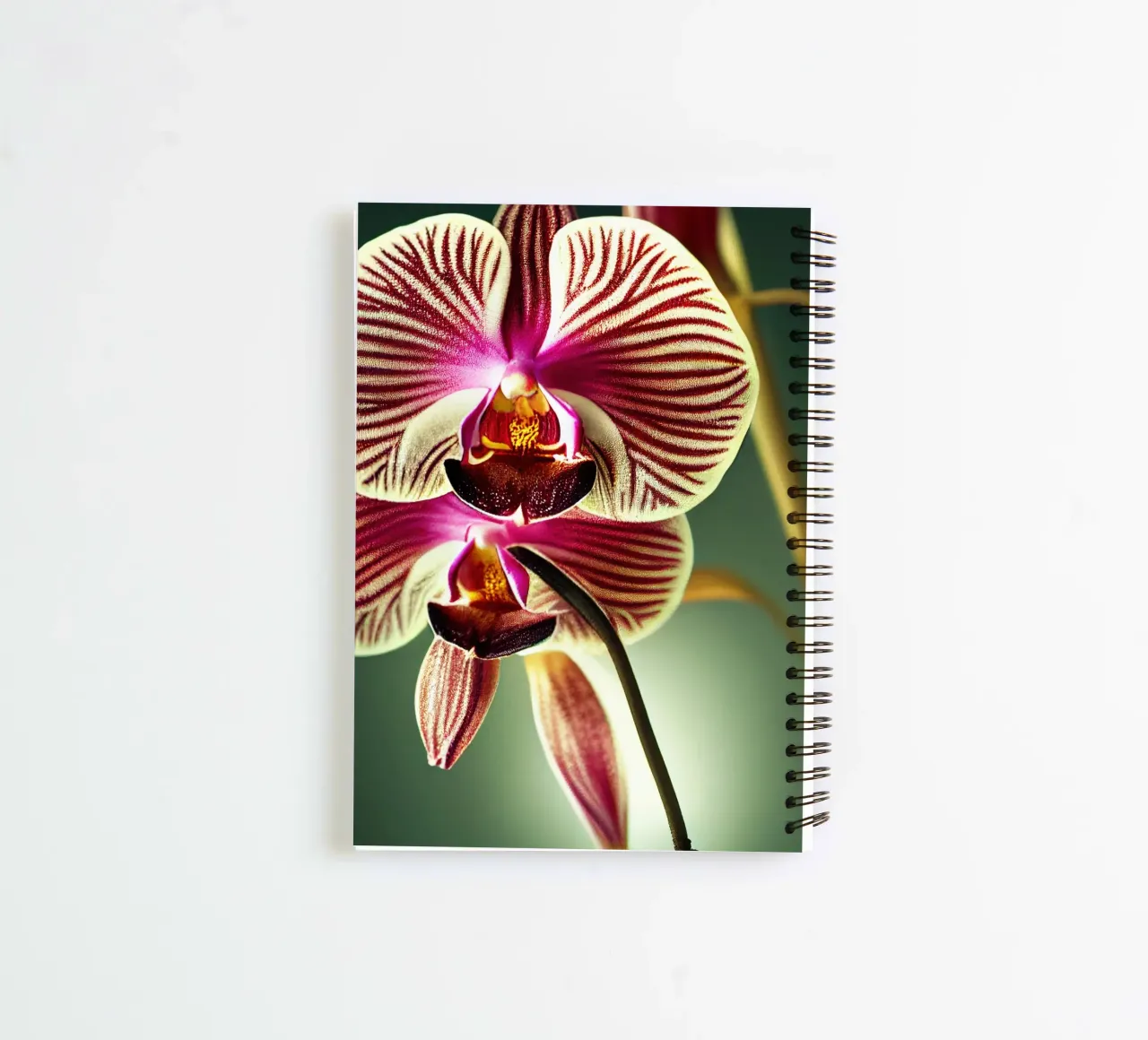 Macro Orchid Flower spiral notebook by Bold Blooms
