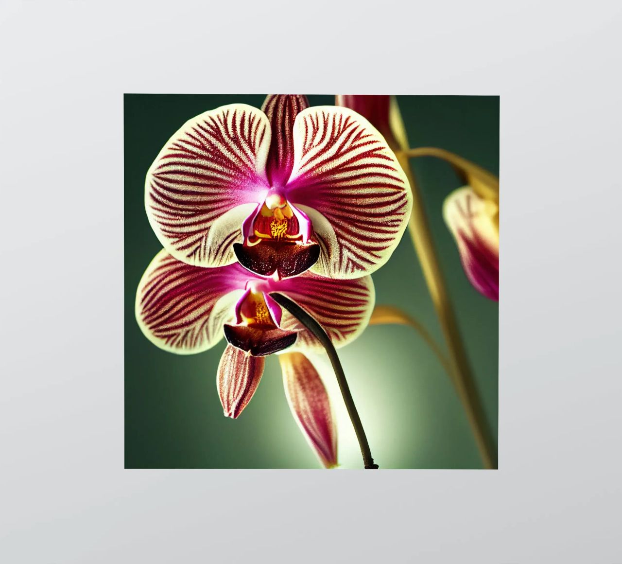 Macro fiore di orchidea adesivo da Bold Blooms