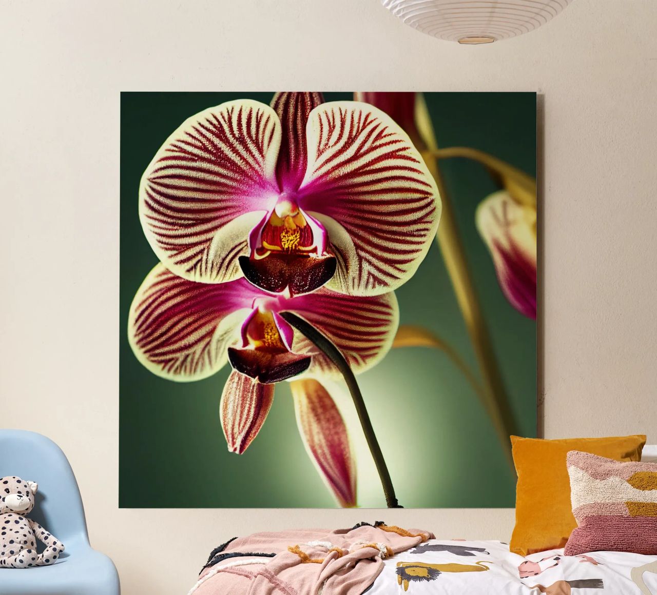 Macro fiore di orchidea alluminio dibond da Bold Blooms