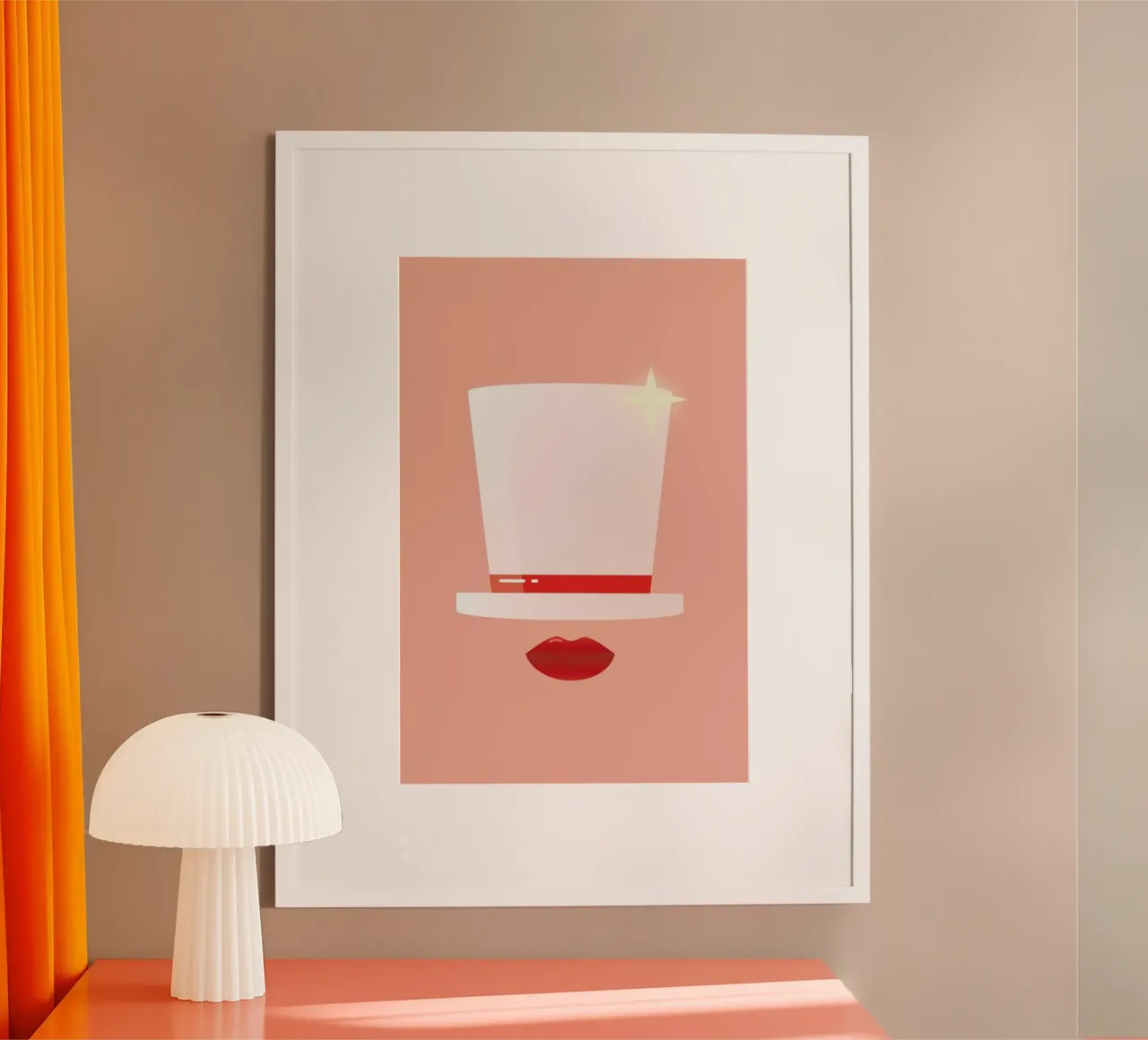 St. Pauli - Burlesque poster con telaio in legno da Bureau Bald GmbH