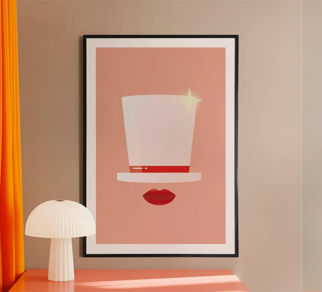 St. Pauli - Burlesque poster con telaio in legno da Bureau Bald GmbH