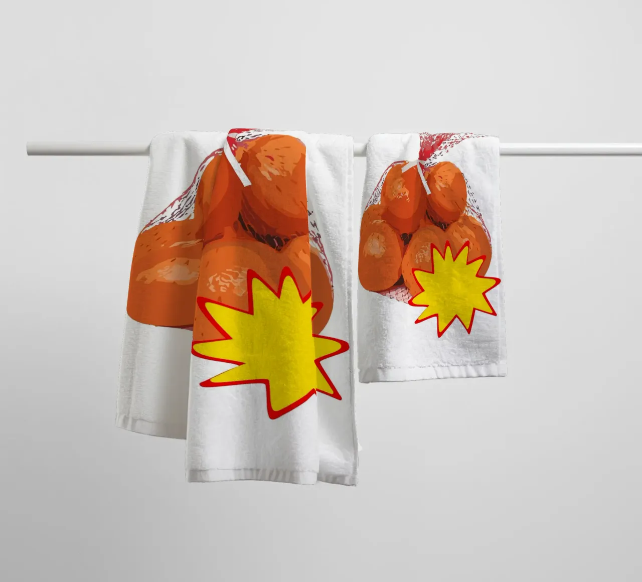 bundle of bright orange asciugamano da bagno da ramosashop