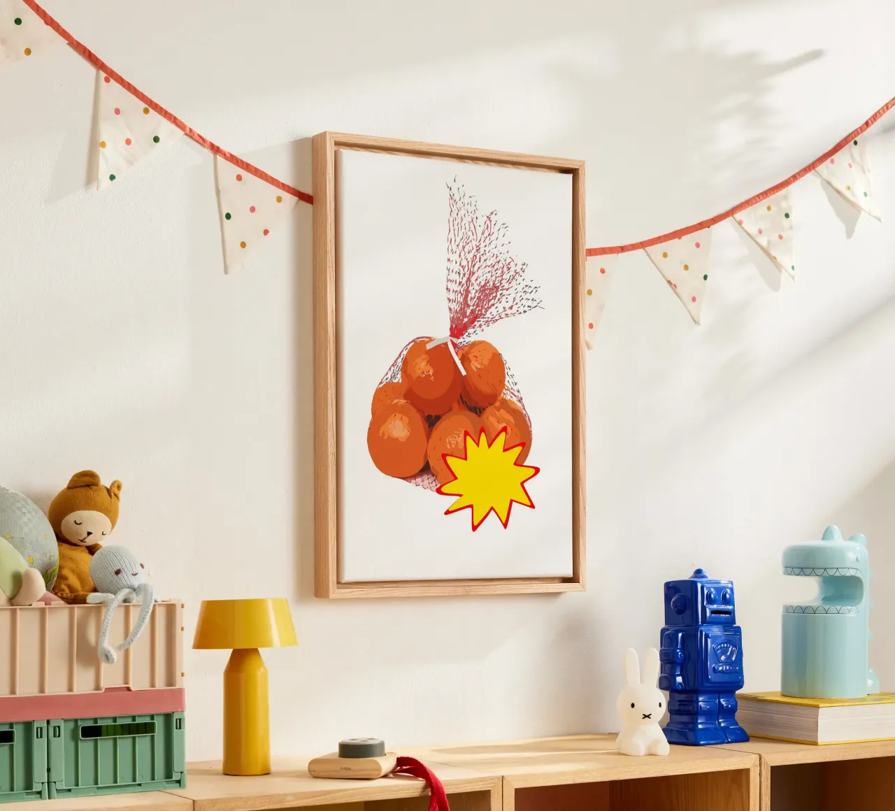 bundle of bright orange tela con Cornice a cassetta da ramosashop